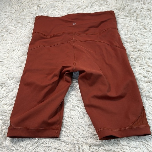 Lululemon Everlux and Mesh High-Rise Short 10" Dark Terracotta - Picture 4 of 6